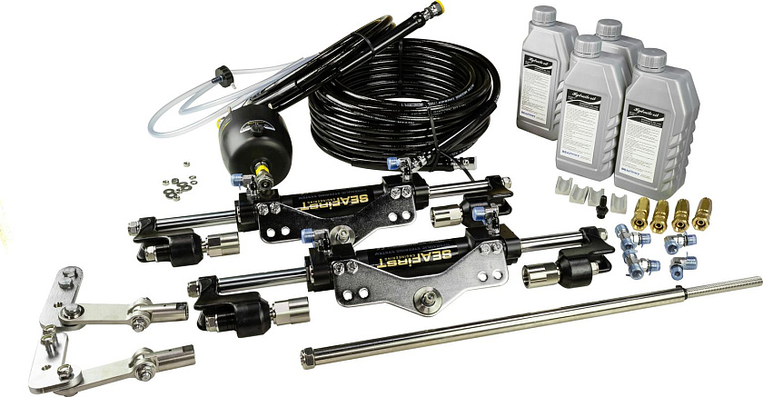 Гидравлическое рулевое управление Sea First MO-350VT2 25 см³ для 2-х лодочных моторов общей мощностью до 700 л.с.