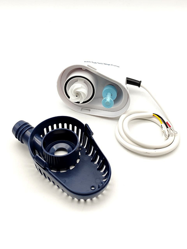 Автоматическая осушительная помпа TMC 12 вольт, 1000 GPH (3785 л/час) для лодки, катера, яхты (насос 12 В осушительный для откачки воды на судне / помпа трюмная водооткачивающая)