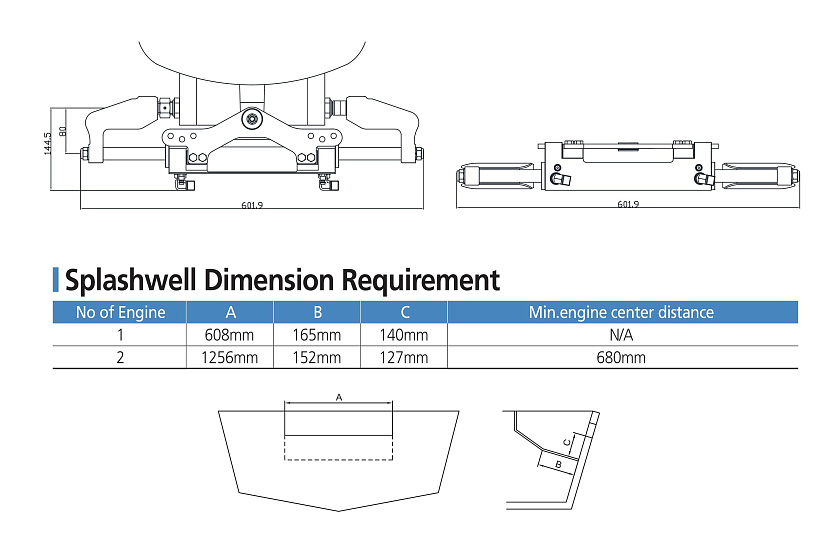 Гидравлическое рулевое управление Sea First MO-700H 25 см³ для лодочного мотора 200-400 л.с.