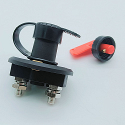 Выключатель массы SeaFlo со съемным ключом, для аккумуляторной батареи (АКБ), 125А, 12 / 24 В (поворотный размыкатель OFF / ON ключ массы аккумулятора для лодки, автомобиля и др. техники)   