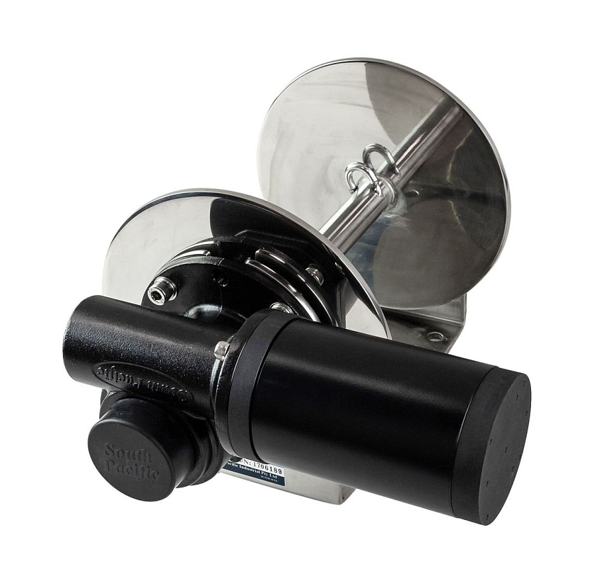 Лебедка якорная South Pacific DW700 барабанная 12В, для лодок длиной до 6 м (15-20 футов)