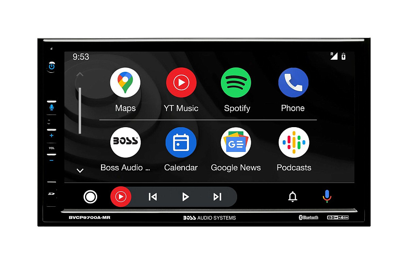 Магнитола универсальная BOSS Audio BVCP9700A-MR с 7" экраном, Apple CarPlay, Android Auto и защитной крышкой