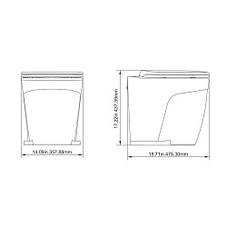 Унитаз судовой электрический SeaFlo серии Delux, 12 В   