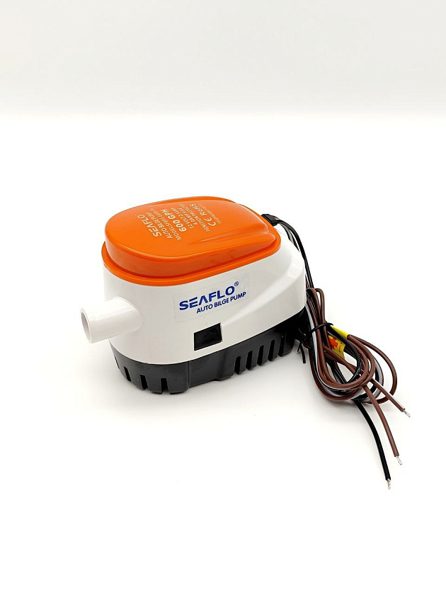 Автоматическая осушительная помпа SeaFlo 12 вольт, 600GPH (2271 л/час), для лодки (насос 12 В осушительный для откачки воды на судне / помпа водооткачивающая трюмная)