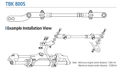 Гидравлическое рулевое управление Sea First MO-350НT1 25 см³ для 2-х лодочных моторов общей мощностью до 600 л.с.   