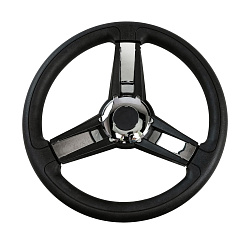 Руль для лодки Gussi GIAZZA диаметр 350 мм, хромированные спицы   