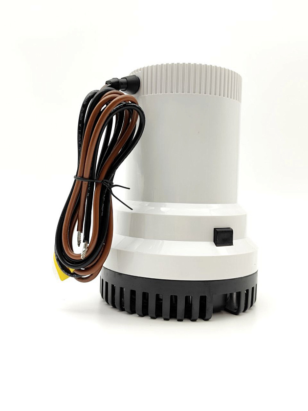 Осушительная помпа SeaFlo 12 вольт, 1500GPH (5677,5 л/час, высота 3,5 м), для лодки (насос 12 В осушительный для откачки воды на судне / помпа водооткачивающая трюмная)