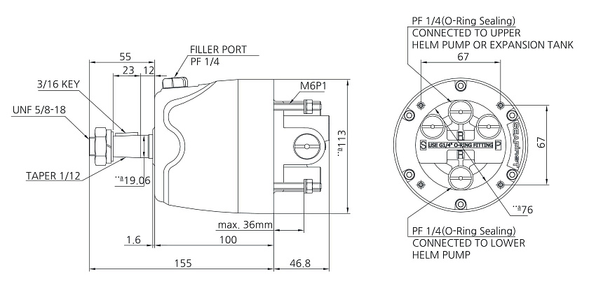 Гидравлическое рулевое управление Sea First для лодочного мотора от 20 до 95 л.с