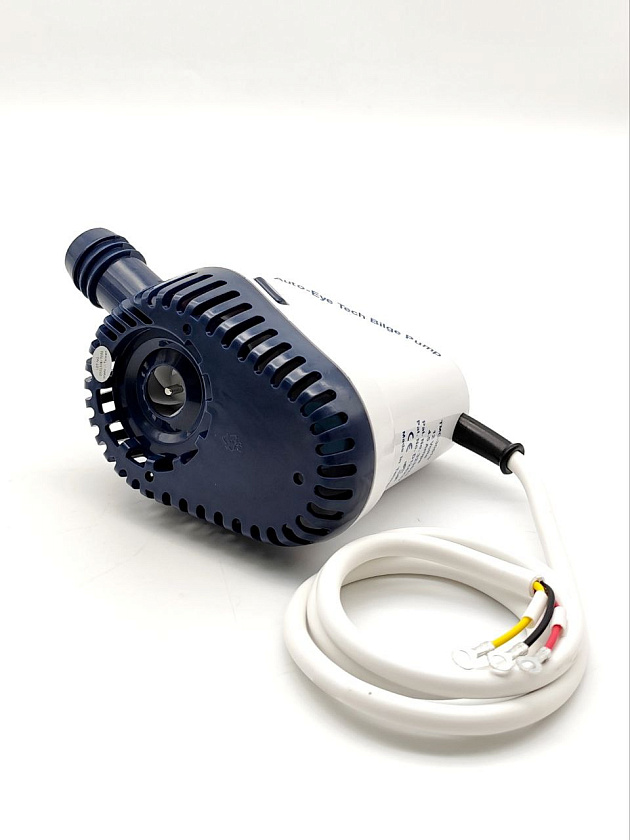 Автоматическая осушительная помпа TMC 12 вольт, 1000 GPH (3785 л/час) для лодки, катера, яхты (насос 12 В осушительный для откачки воды на судне / помпа трюмная водооткачивающая)