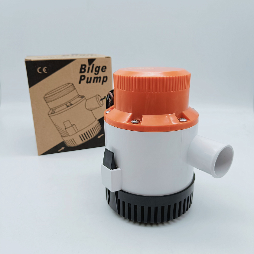 Осушительная помпа SeaFlo 12 вольт, 3000GPH (11355 л/час, высота 5 м), для лодки (насос 12 В осушительный для откачки воды на судне / помпа водооткачивающая трюмная)