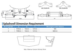 Гидравлическое рулевое управление Sea First MO-350НT1 25 см³ для 2-х лодочных моторов общей мощностью до 600 л.с.   
