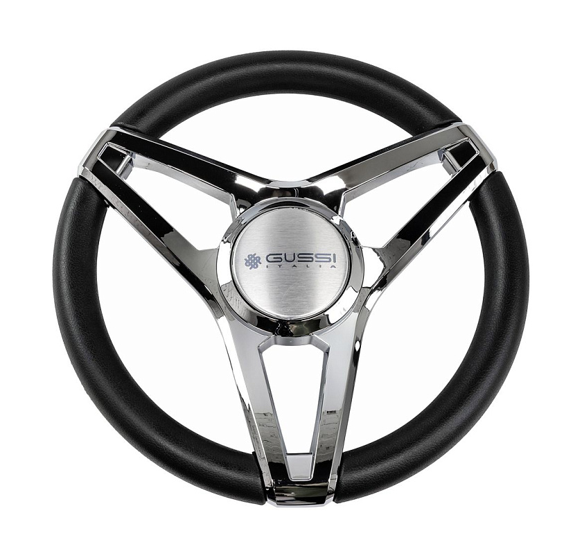 Руль для лодки Gussi MOLINO K диаметр 350 мм, хромированные спицы