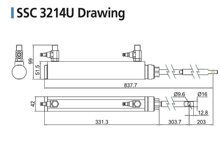 Гидравлическое рулевое управление Sea First MS250S-U (Power Assist) для стационарного лодочного мотора до 150 л.с.