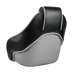 Кресло для лодки Stingray с болстером, обивка винил, цвет черно-серый   