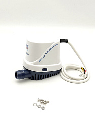 Автоматическая осушительная помпа TMC 12 вольт, 1000 GPH (3785 л/час) для лодки, катера, яхты (насос 12 В осушительный для откачки воды на судне / помпа трюмная водооткачивающая)   