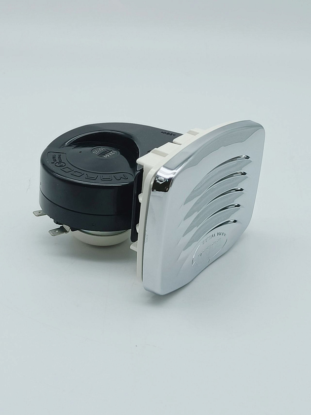 Сигнал звуковой Marco Smile SM1/C (Италия) электрический 12В (вольт), врезной горн для лодки, катера, яхты, судна, сигнальный горн ревун 12V клаксон гудок сирена