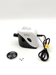 Помпа автоматическая 12 вольт SeaFlo 600 GPH (2271 л/час) электрическая для откачки воды трюмная осушительная, для лодки / катера / яхты водооткачивающая, насос 12 В водяной, цв. черный   