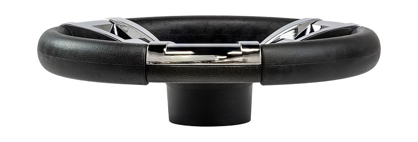 Руль для лодки Gussi 013 диаметр 350 мм, хромированные спицы