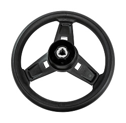 Руль для лодки Gussi GIAZZA диаметр 350 мм, хромированные спицы   