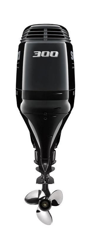 Лодочный мотор 4-х тактный Suzuki DF300APXX, мощность 300 л.с., цвет черный