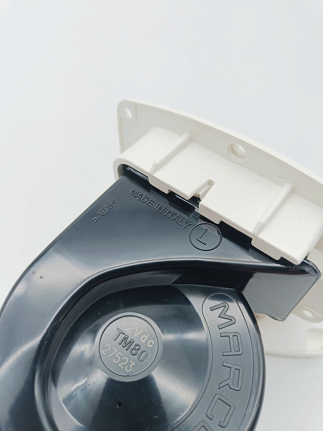 Сигнал звуковой Marco Smile SM1 (Италия) электрический 12В (вольт), врезной горн для лодки, катера, яхты, судна, сигнальный горн ревун 12V клаксон гудок сирена