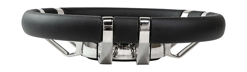 Руль для лодки Isotta CARLOTTA (Италия) диаметр 350 мм, обод натуральная кожа, спицы нержавеющая сталь