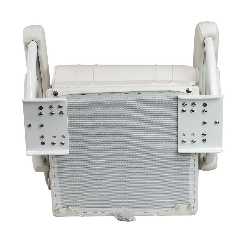 Кресло для лодки с перекидной спинкой и болстером, обивка белый винил